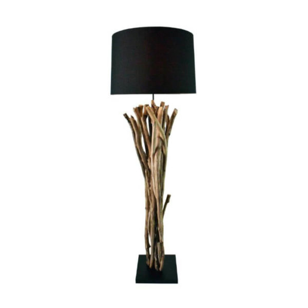 Lampe exotique graphique en bois OPAL